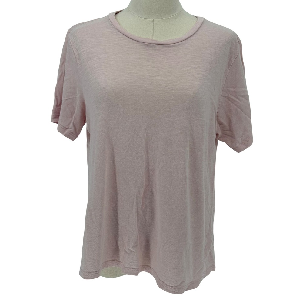 Eileen‎ Fisher T-Shirt Pink Slub Knit Organic Cotton 100% Cotton Small